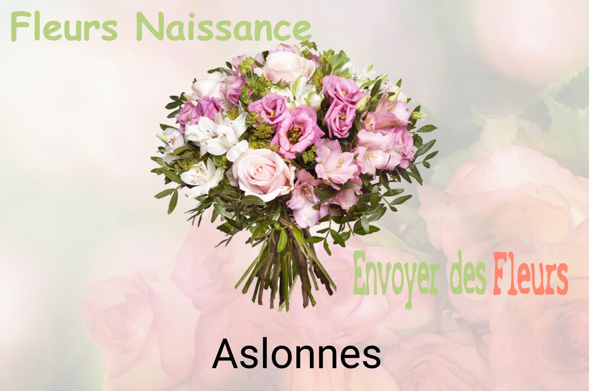 Bouquet de fleurs de naissance livré à Aslonnes