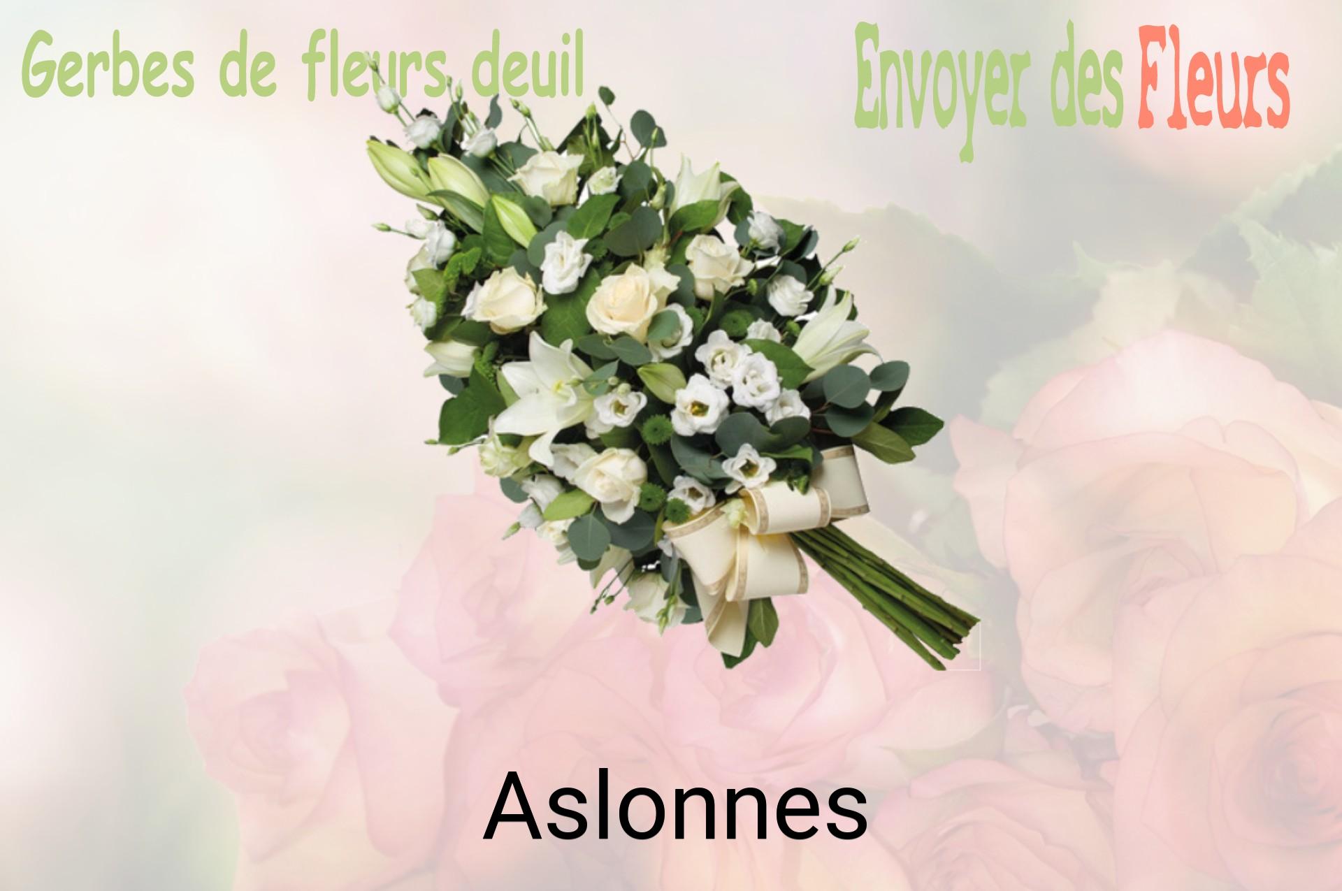 Gerbe de fleurs de deuil livrée à Aslonnes